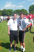 Stefan and Ingo Anderbruegge (Rhein Fire's kicker)